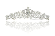#036 Wholesale Silver Bridal Tiara – 1.7" CZ & Crystal Wedding Crown
