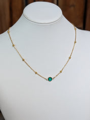 Sample Sale: Single Birthstone Stainless Steel Necklace