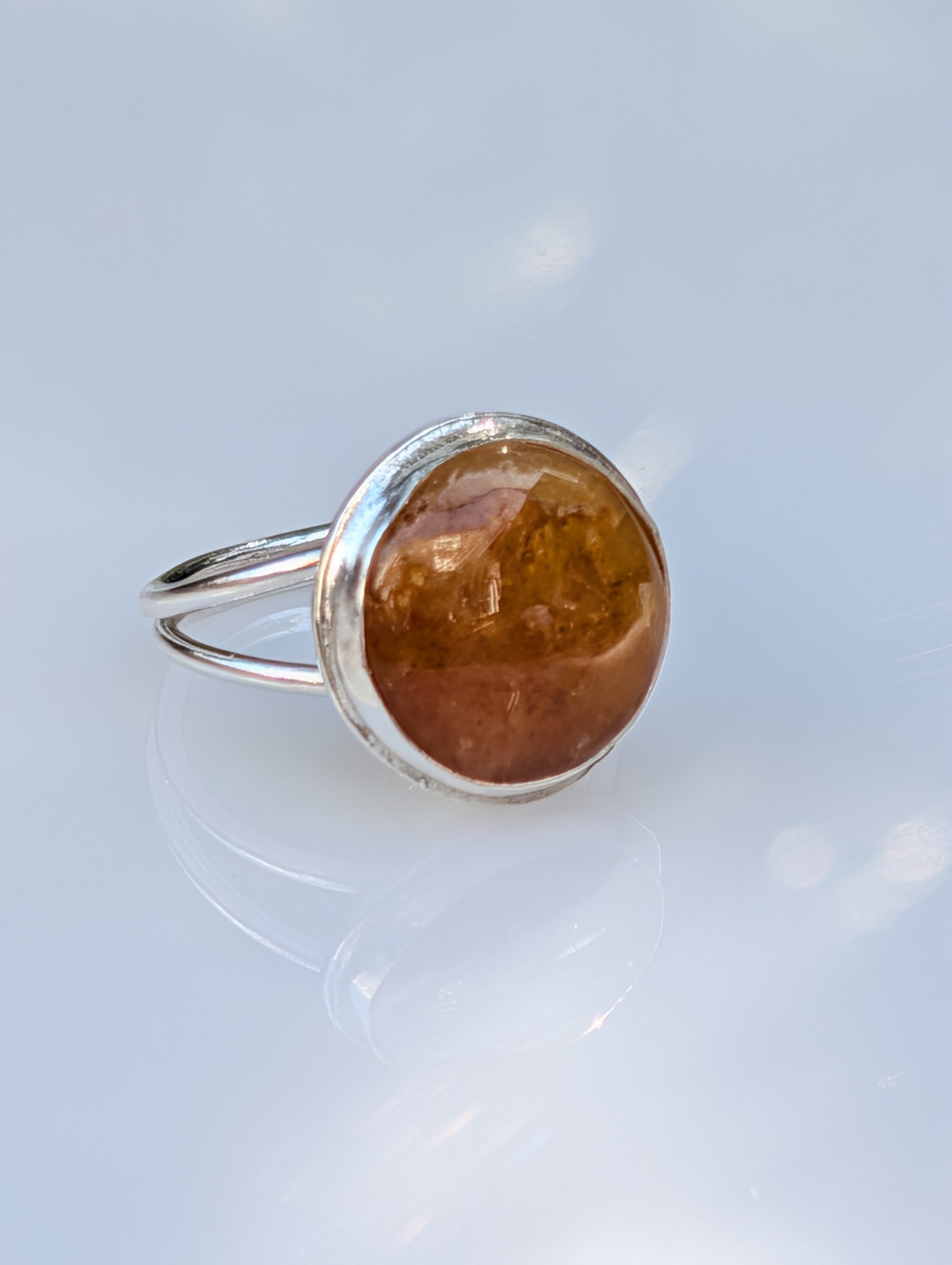Forge Ring – Sterling Silver & Yellow Healer Amethyst