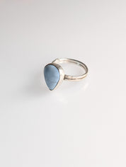 Blue Hour Ring – Blue Opal in Sterling Silver Sz 9