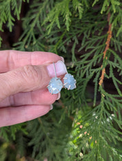 Tidal Grace Earrings – Aquamarine Beryl, Sterling Silver | Pair A