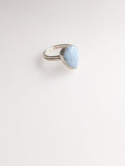 Blue Hour Ring – Blue Opal in Sterling Silver Sz 9