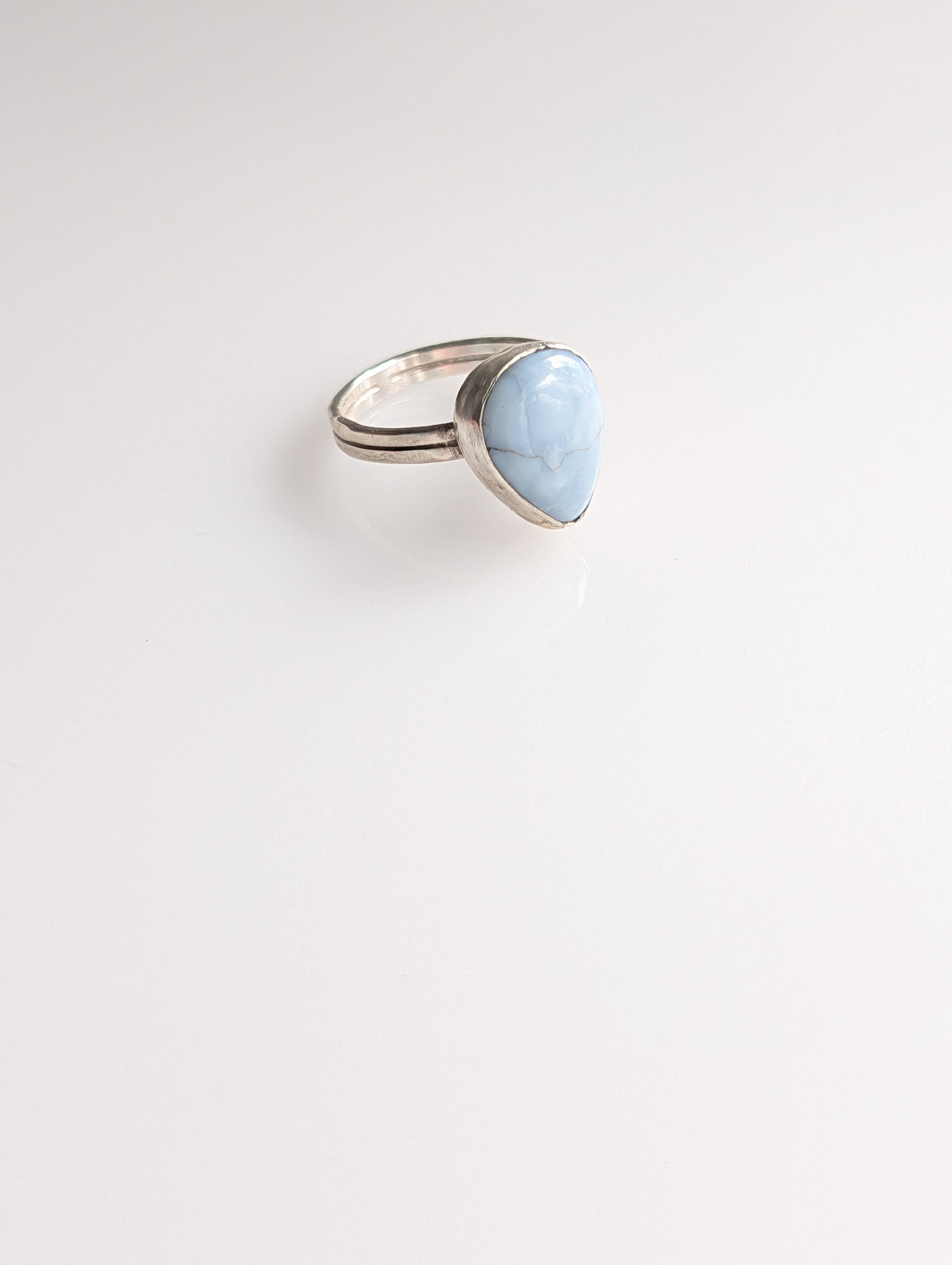 Blue Hour Ring – Blue Opal in Sterling Silver Sz 9