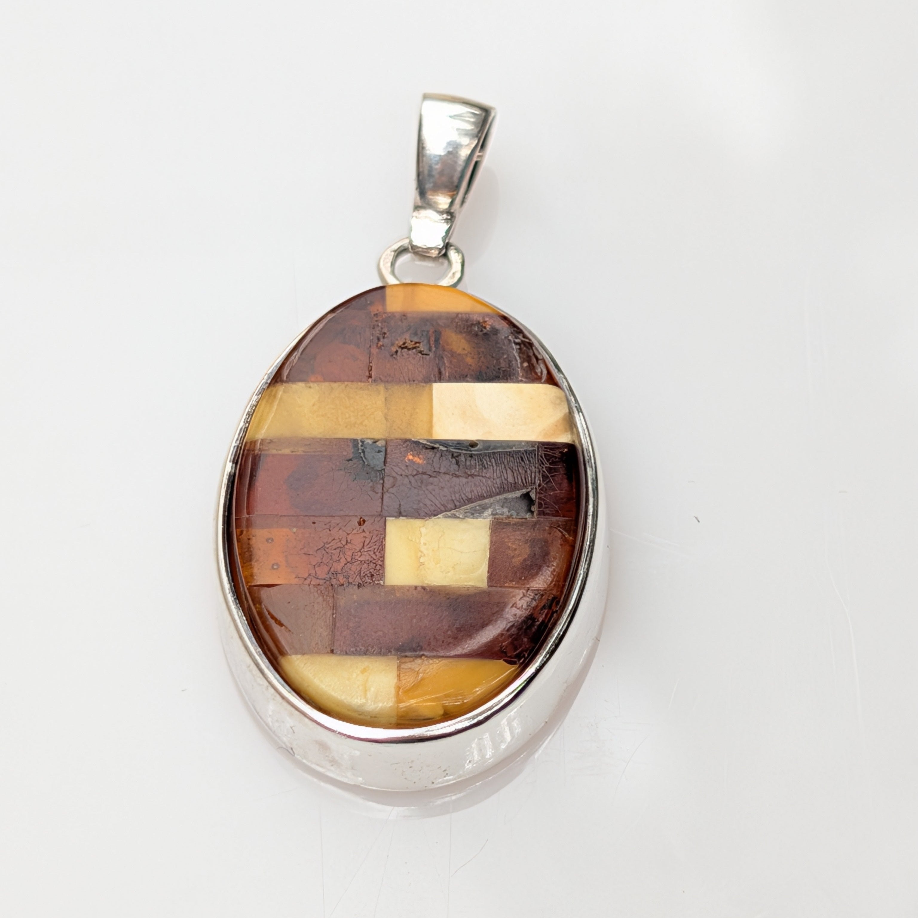 Solar Tapestry Pendant | Sterling Silver Baltic Amber | Tears of the Sun