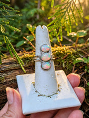 The Three Fates Ring – Three Opal Ring in Sterling Silver