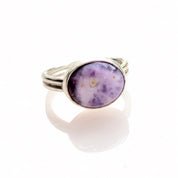 Tiffany Stone Silver Bezel Ring – Elysia | Rare Purple Gemstone | One-of-a-Kind Sterling Silver Jewelry