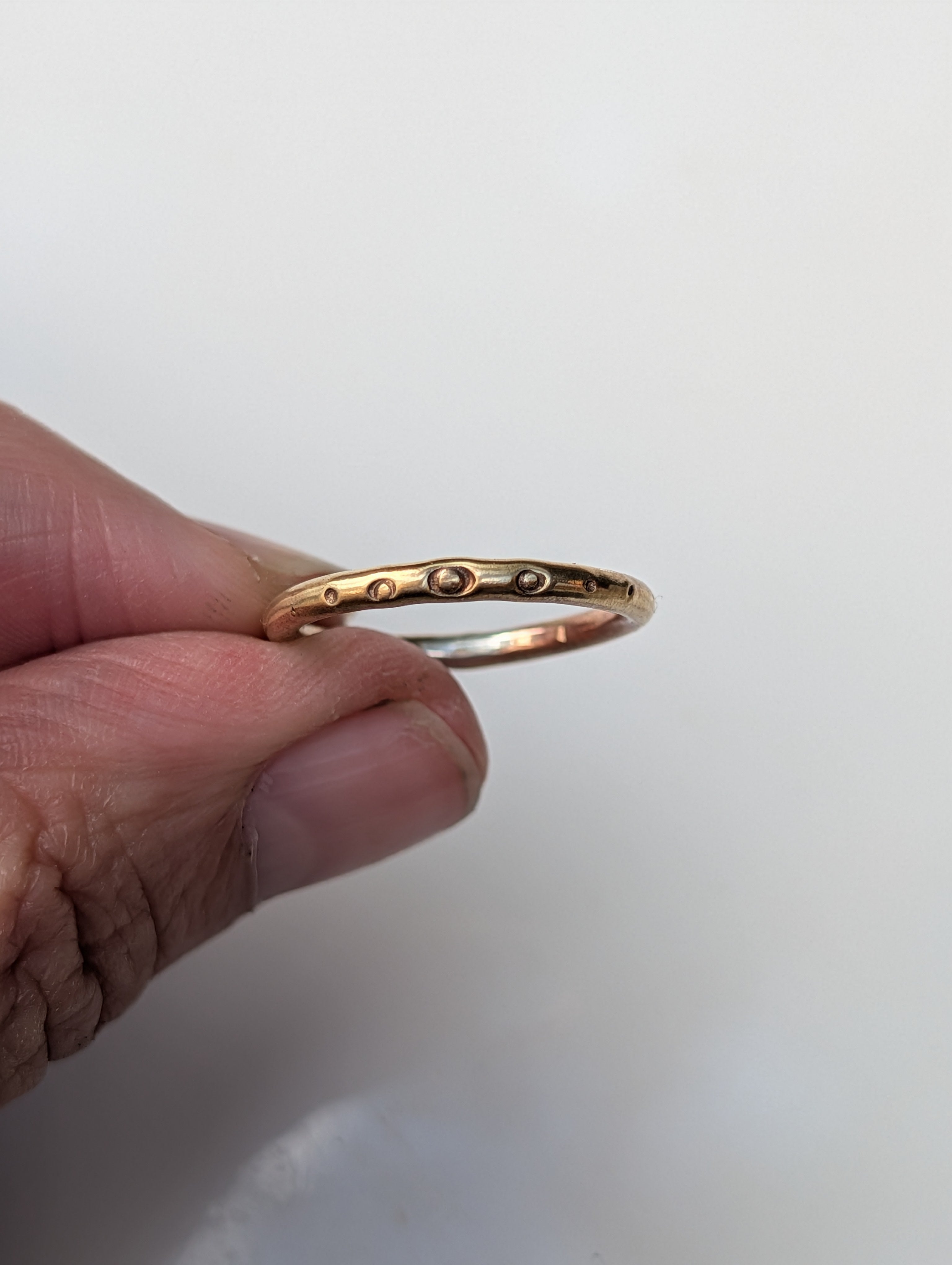 Handmade Stacking Ring — Solid Brass or Copper | Sizes 5–11