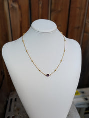 Sample Sale: Single Birthstone Stainless Steel Necklace