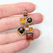 Amber Constellation Pendant | Sterling Silver Baltic Amber | Tears of the Sun