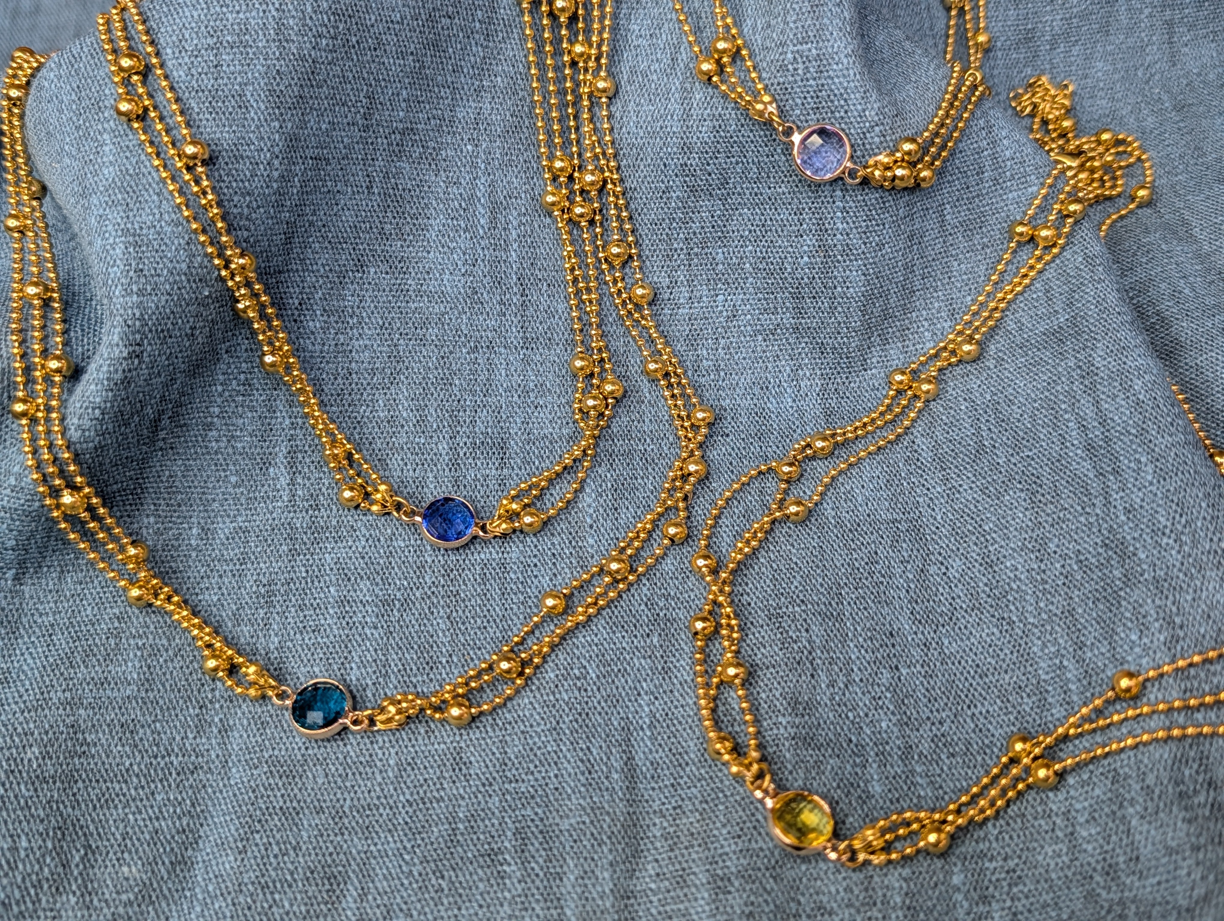 Sample Sale: Stainless Steel Birthstone Necklace