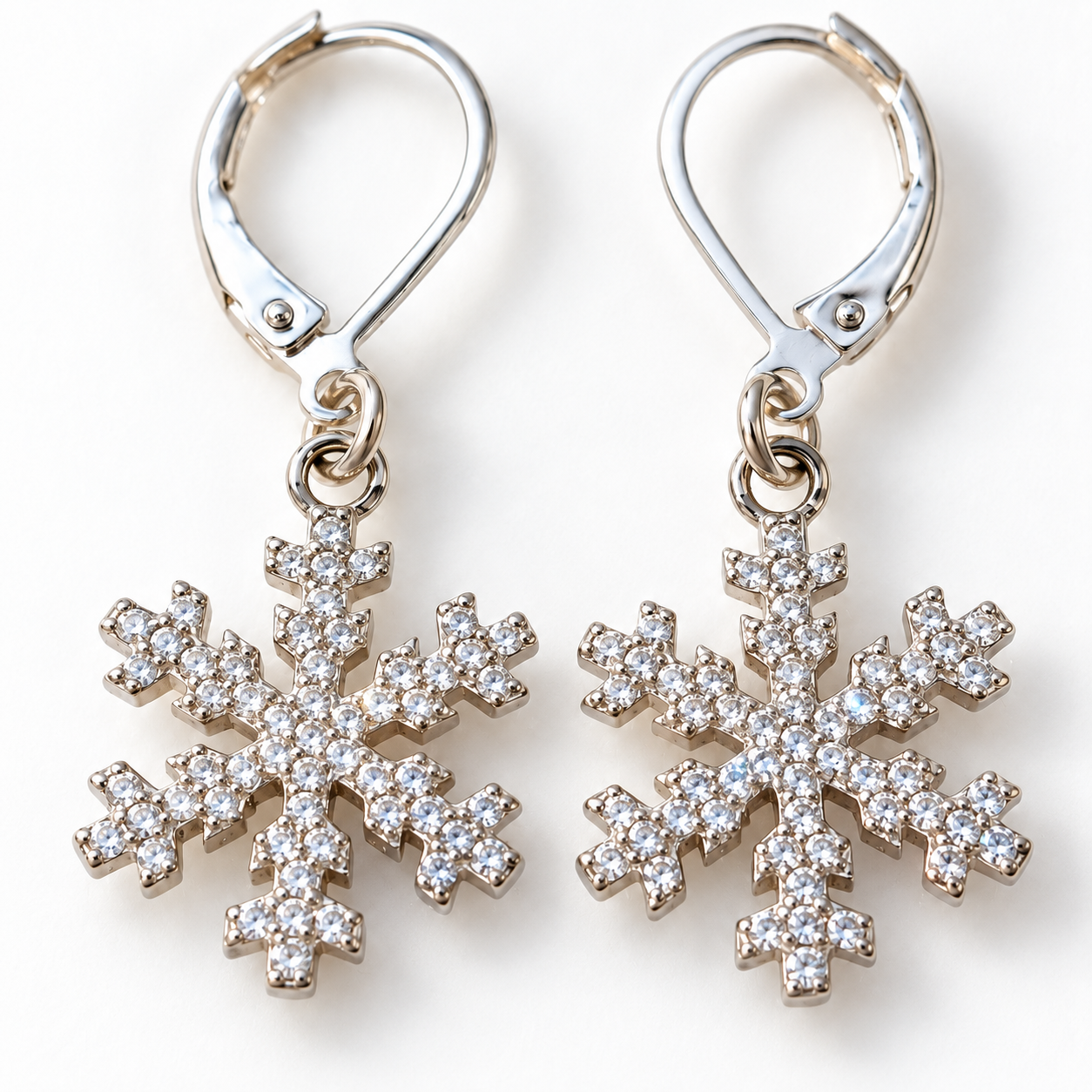 Winter Lace Earrings — Sterling Silver & CZ