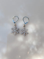 Winter Lace Earrings — Sterling Silver & CZ