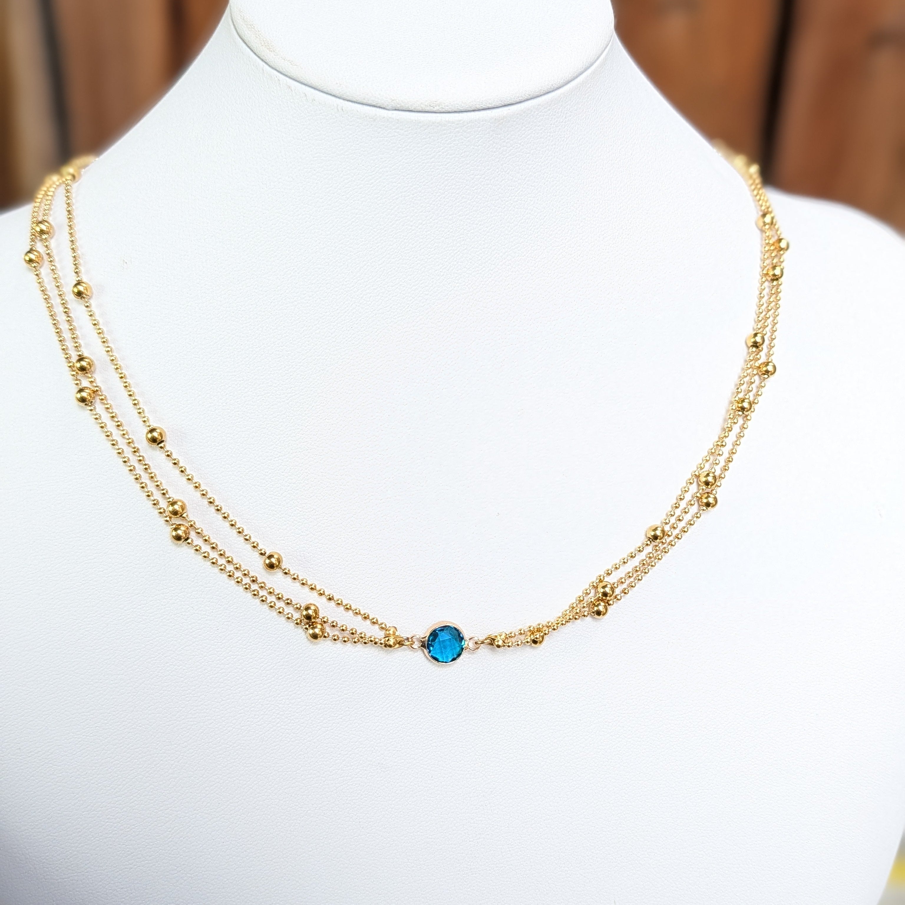 Sample Sale: Stainless Steel Birthstone Necklace