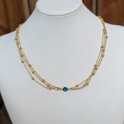 Sample Sale: Stainless Steel Birthstone Necklace