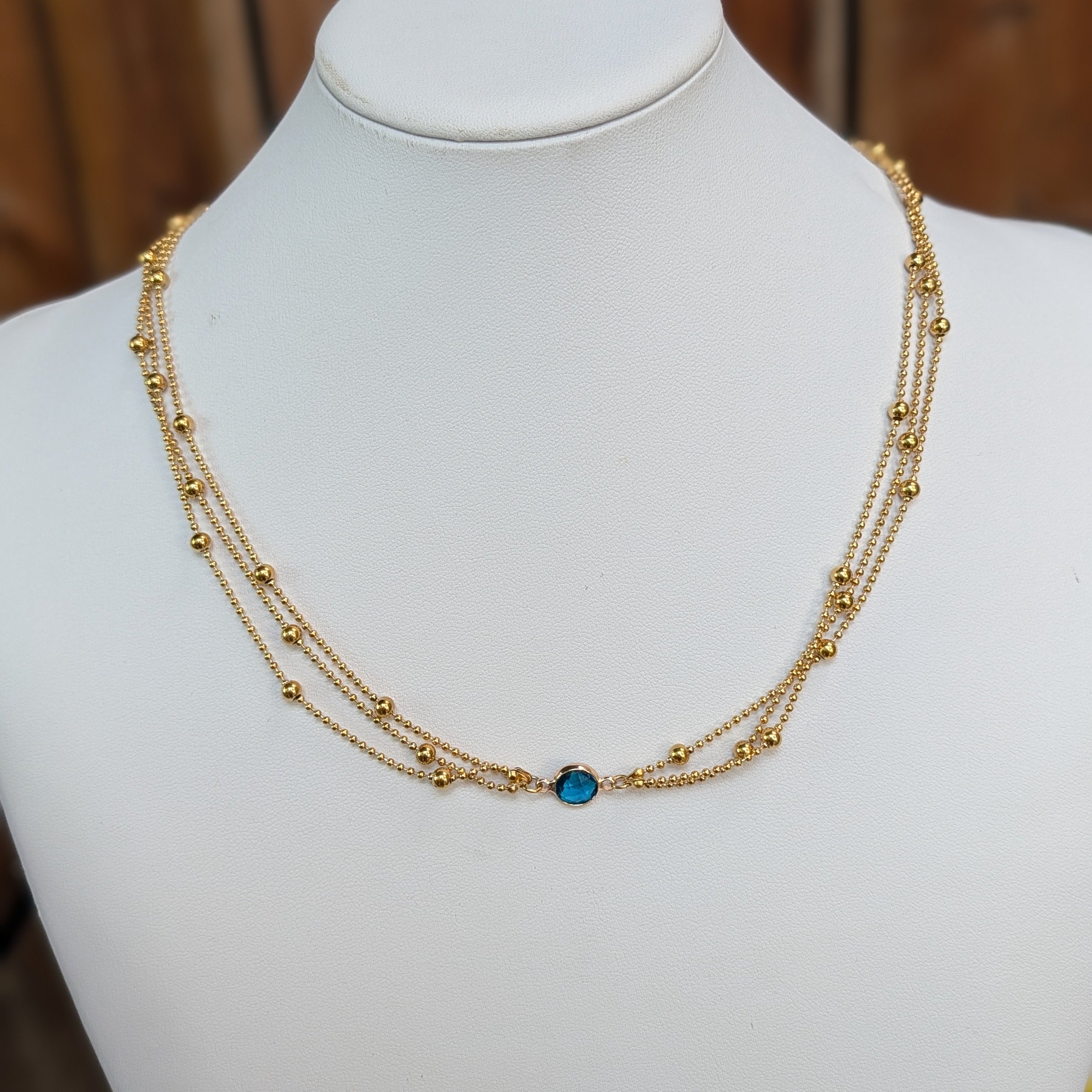Sample Sale: Stainless Steel Birthstone Necklace