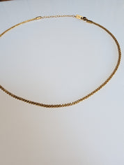 Sample Sale: Thin Gold Rope Necklace in Stainless Steel