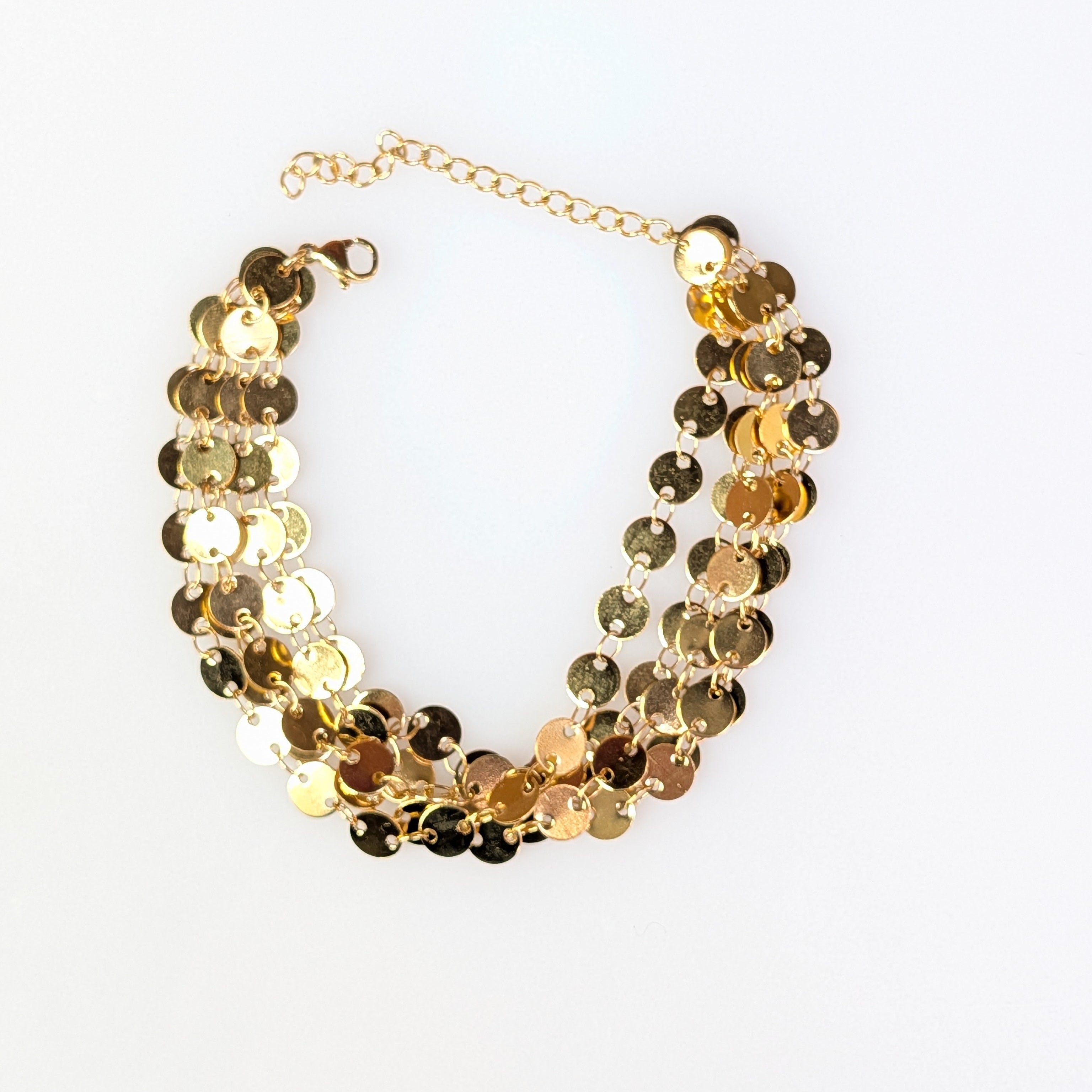 Sample Sale: Gold Sequin Stainless Steel Bracelet
