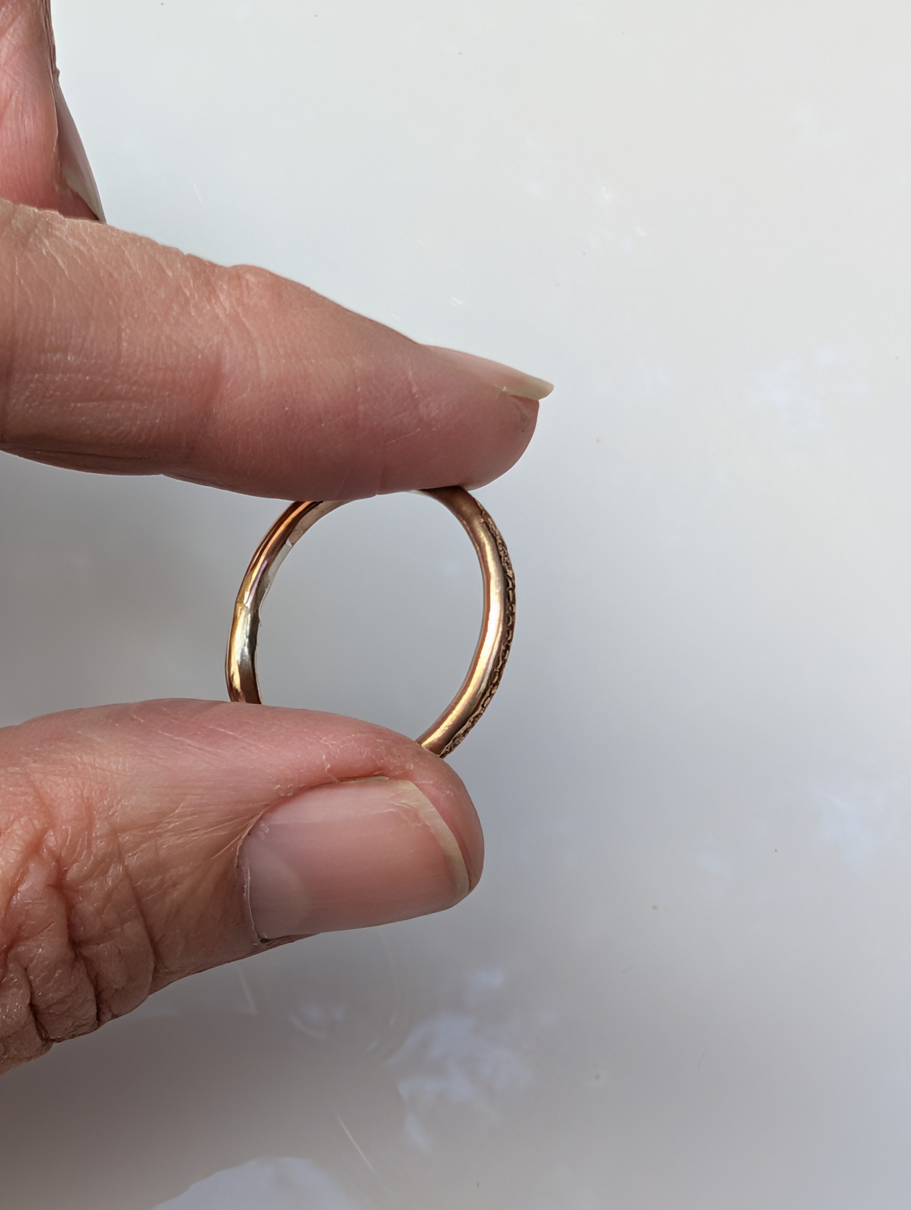 Handmade Stacking Ring — Solid Brass or Copper | Sizes 5–11