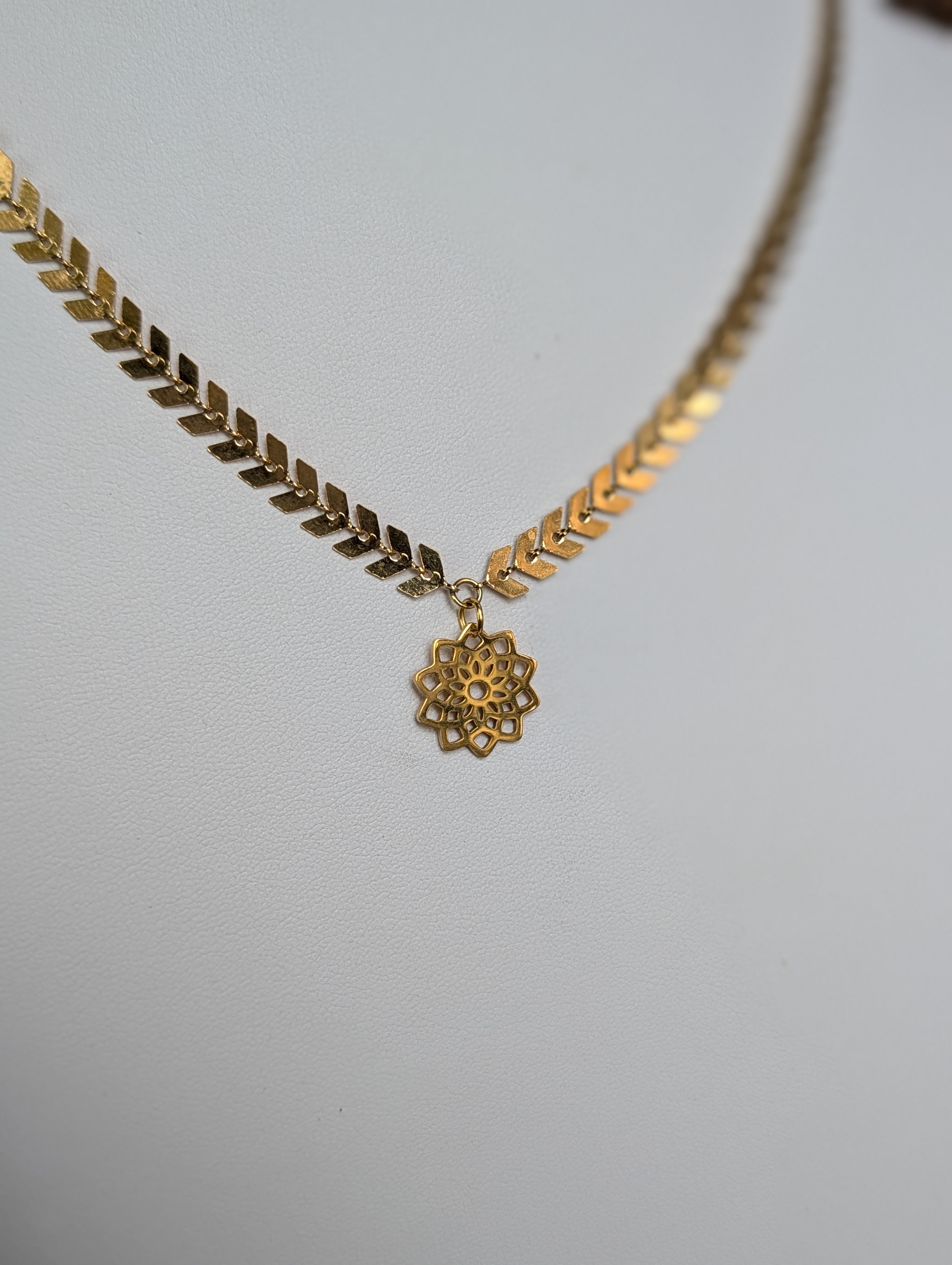 Sample Sale: Chevron Pendant Necklace — Lotus, Mandala & More