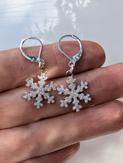 Winter Lace Earrings — Sterling Silver & CZ