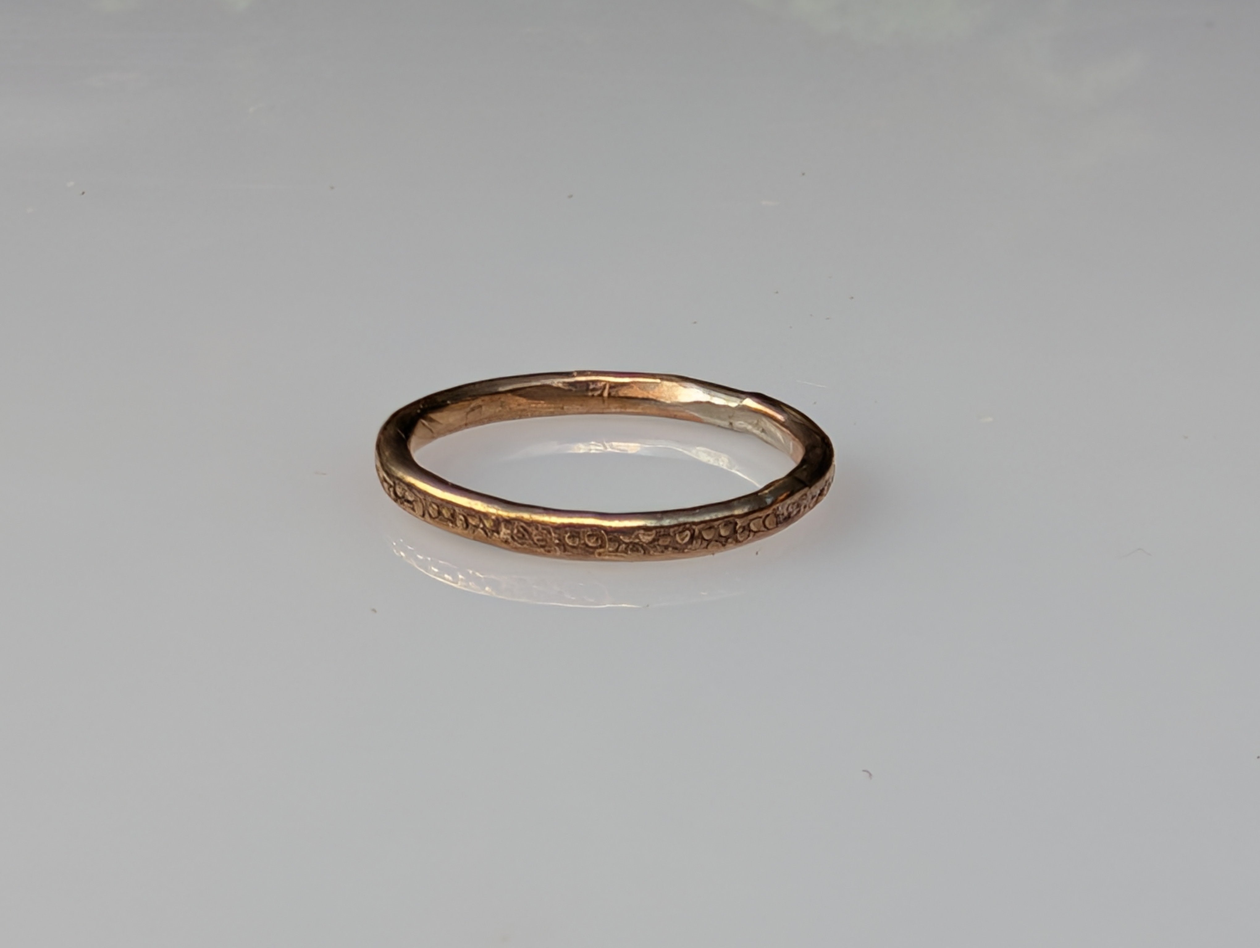 Handmade Stacking Ring — Solid Brass or Copper | Sizes 5–11
