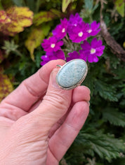 Coastal Relic — Amazonite Ring in Sterling Silver Sz 9
