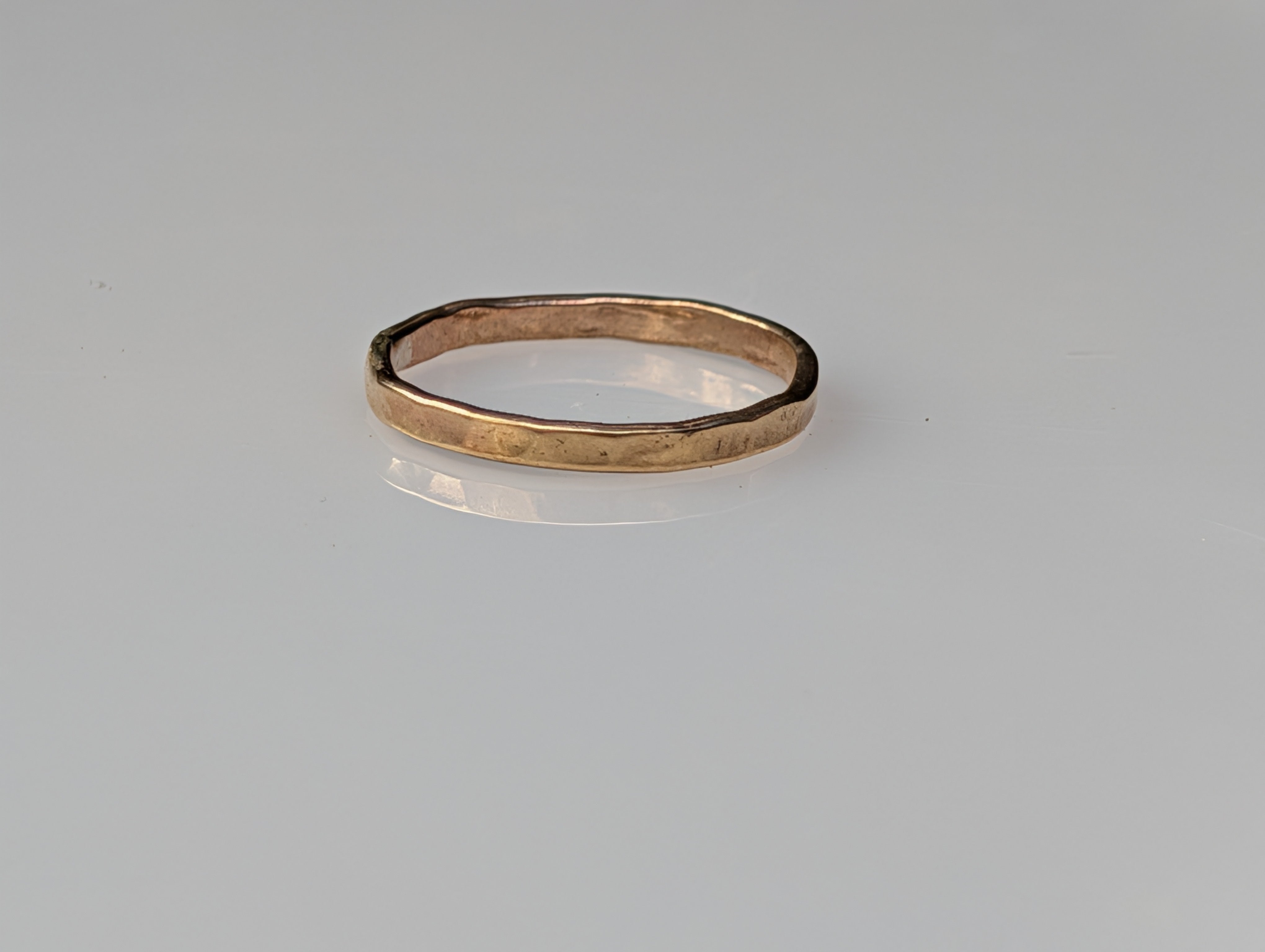 Handmade Stacking Ring — Solid Brass or Copper | Sizes 5–11