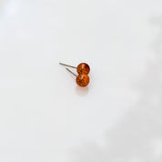 Amber Globes Studs | Sterling Silver Baltic Amber |Tears of the Sun