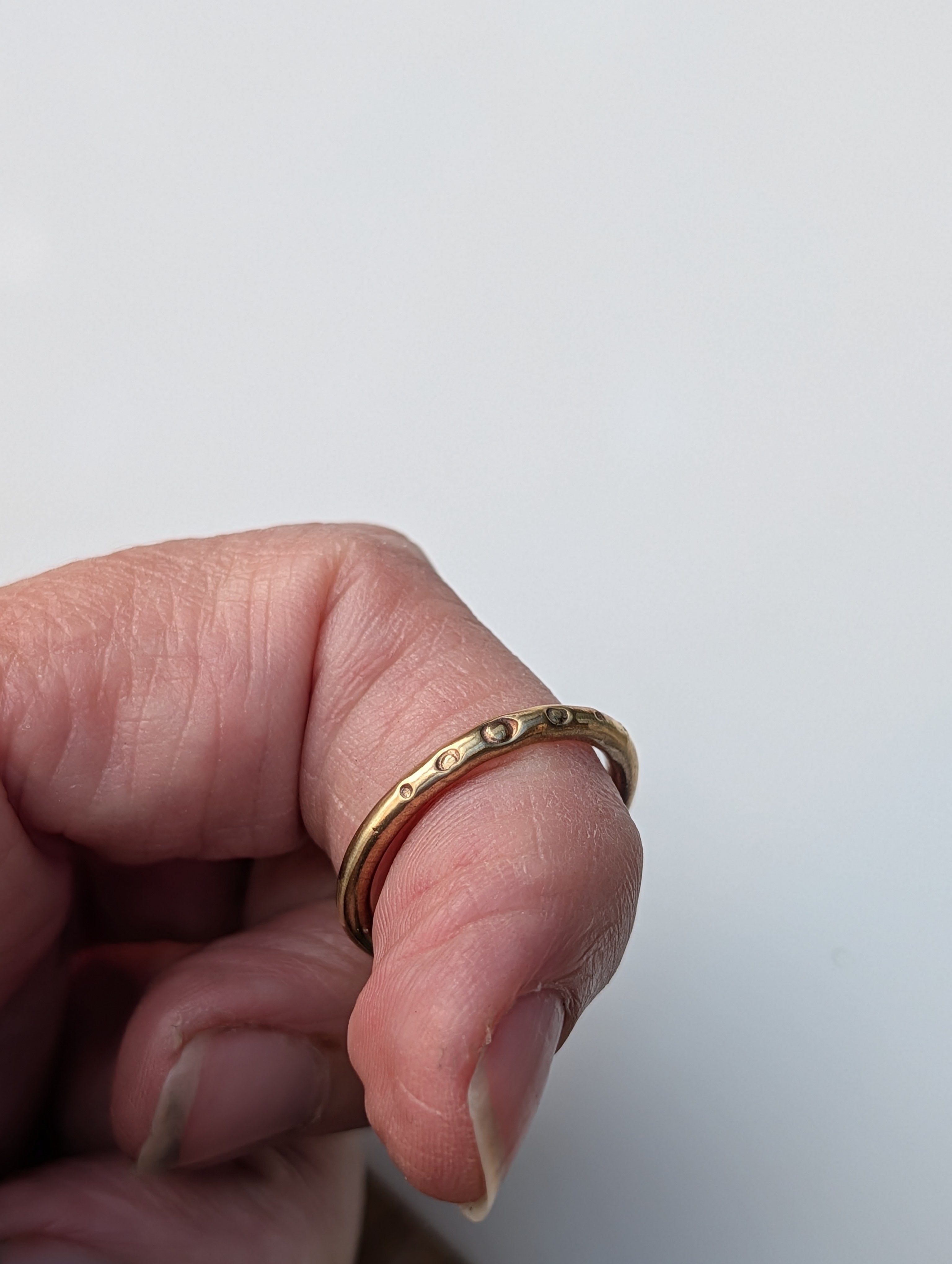 Handmade Stacking Ring — Solid Brass or Copper | Sizes 5–11