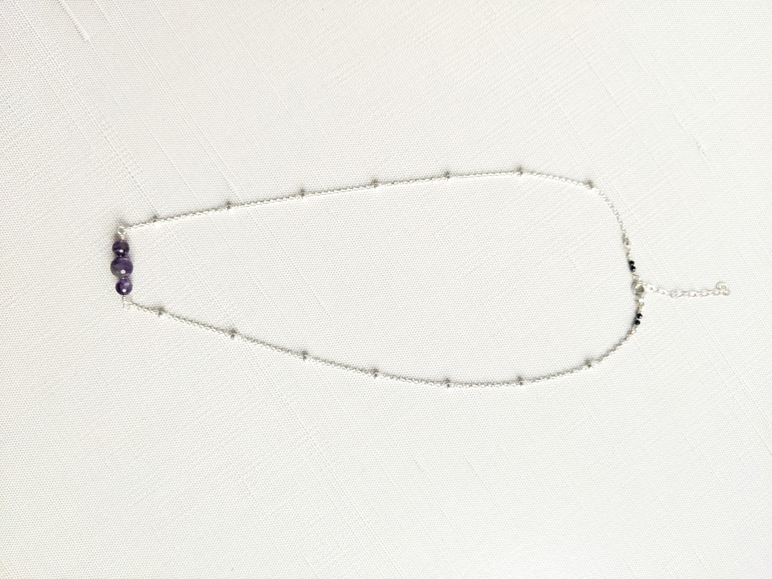 Amethyst Stardust Necklace in Sterling Silver