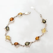 Solar Ascend Bracelet | Sterling Silver Baltic Amber Bracelet | Tears of the Sun