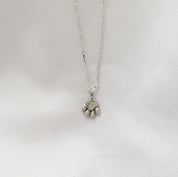 Sterling Silver Paw Print Necklace – Custom Pet Jewelry