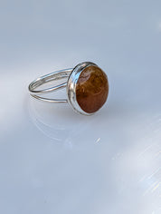 Forge Ring – Sterling Silver & Yellow Healer Amethyst