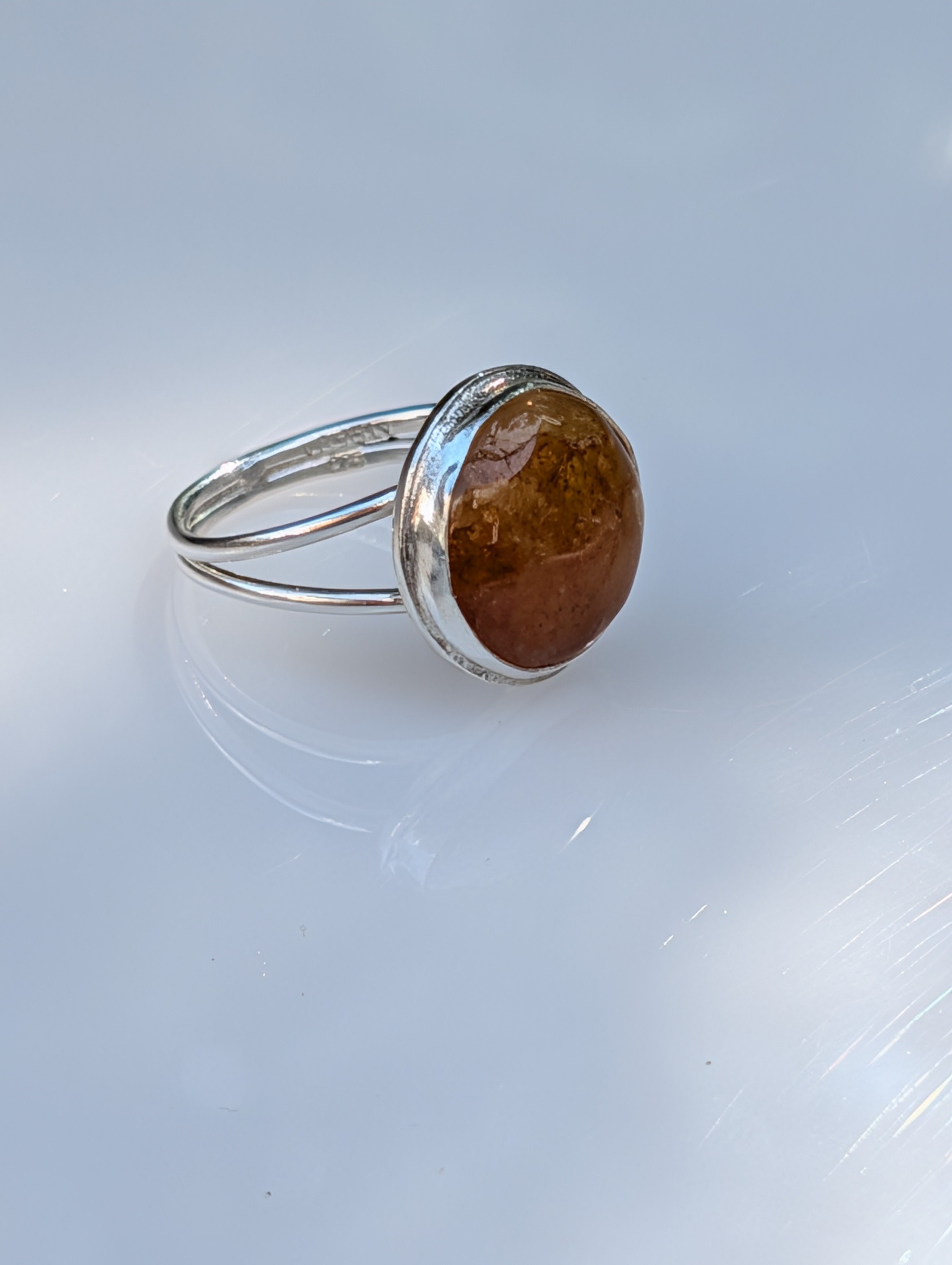 Forge Ring – Sterling Silver & Yellow Healer Amethyst