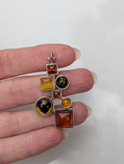 Amber Constellation Pendant | Sterling Silver Baltic Amber | Tears of the Sun