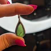 Jade Drop Necklace — One-of-a-Kind Nephrite Jade Pendant in Sterling Silver