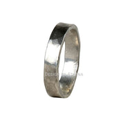 Hammered Ring Band in Sterling Silver