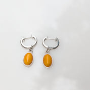 Honeylight Earrings | Sterling Silver Baltic Amber | Tears of the Sun