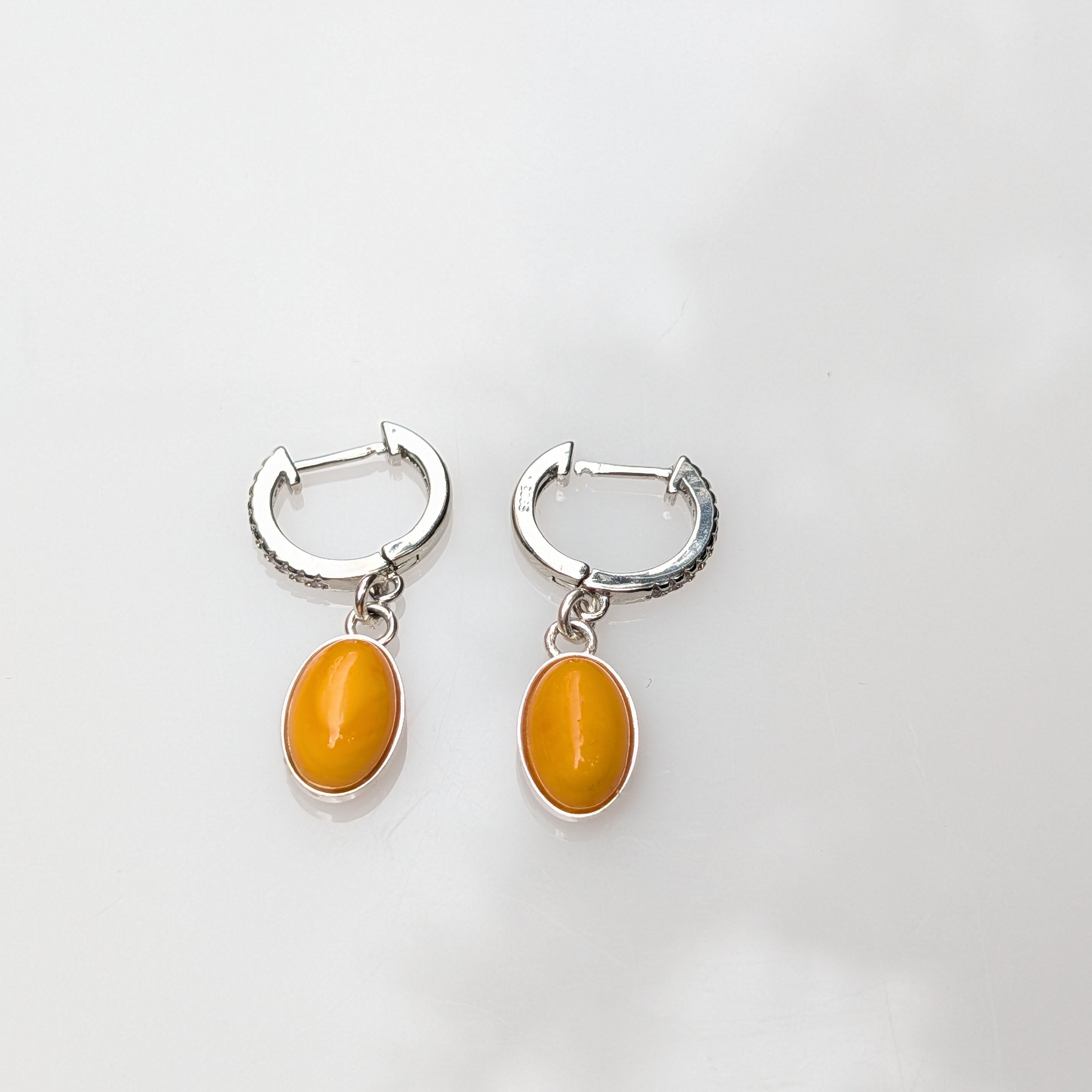 Honeylight Earrings | Sterling Silver Baltic Amber | Tears of the Sun