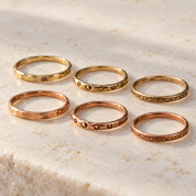 Handmade Stacking Ring — Solid Brass or Copper | Sizes 5–11