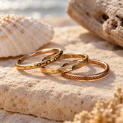 Handmade Stacking Ring — Solid Brass or Copper | Sizes 5–11