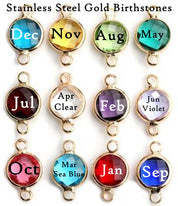 Sample Sale: Stainless Steel Birthstone Necklace