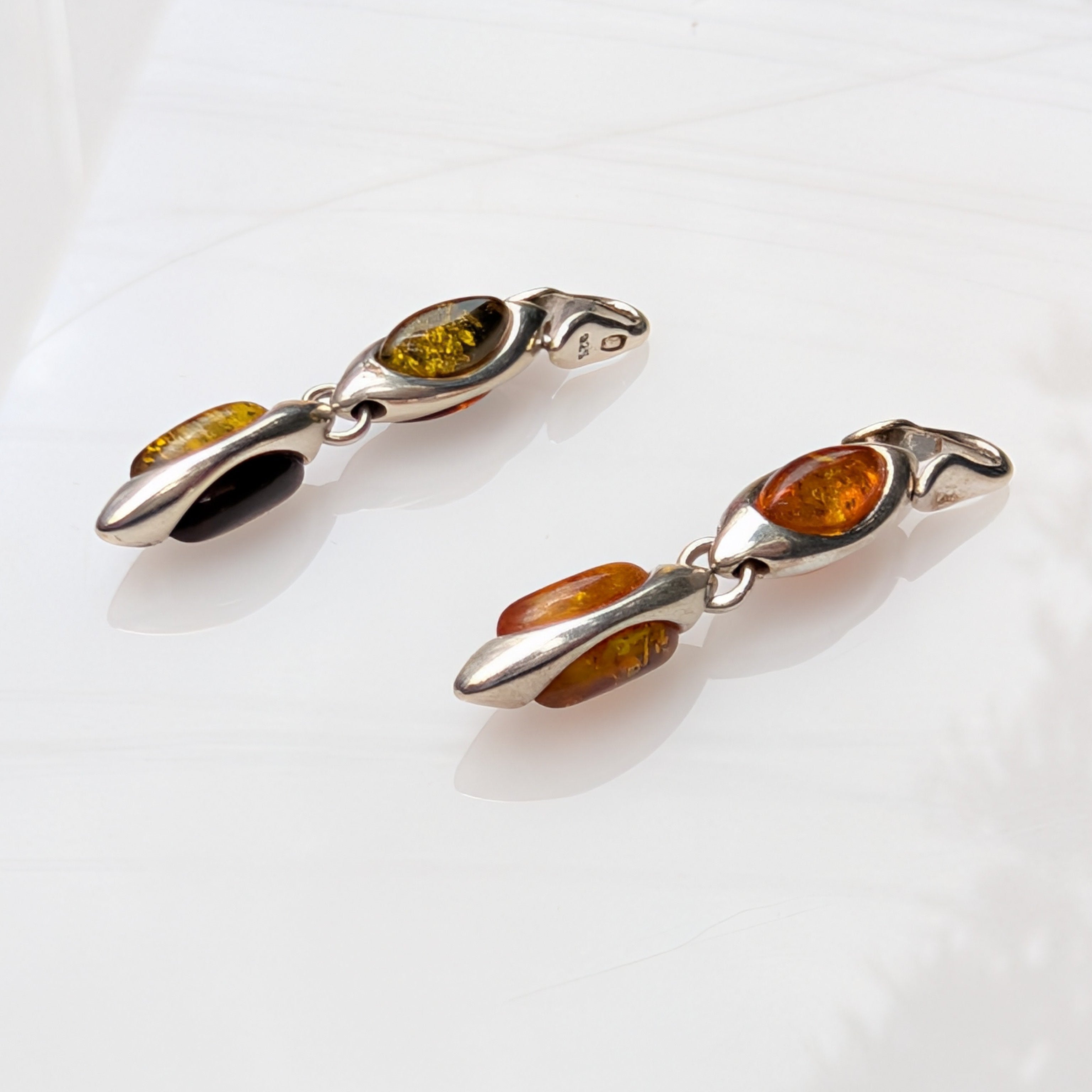 Sunstream Pendant | Sterling Silver Baltic Amber | Tears of the Sun