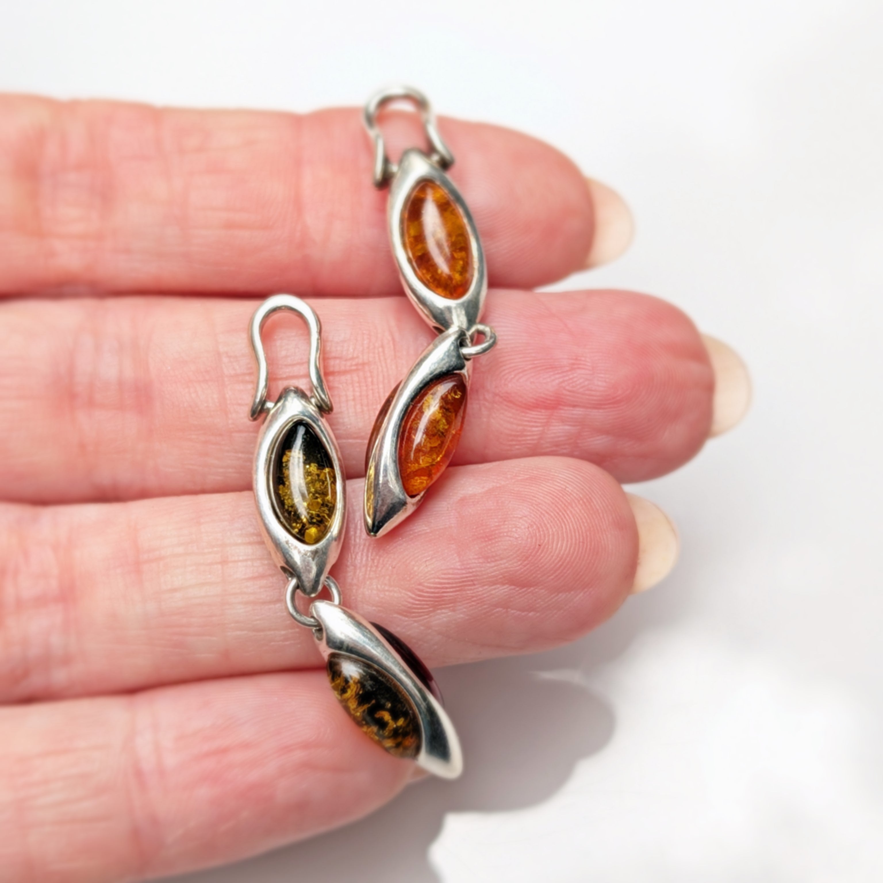 Sunstream Pendant | Sterling Silver Baltic Amber | Tears of the Sun