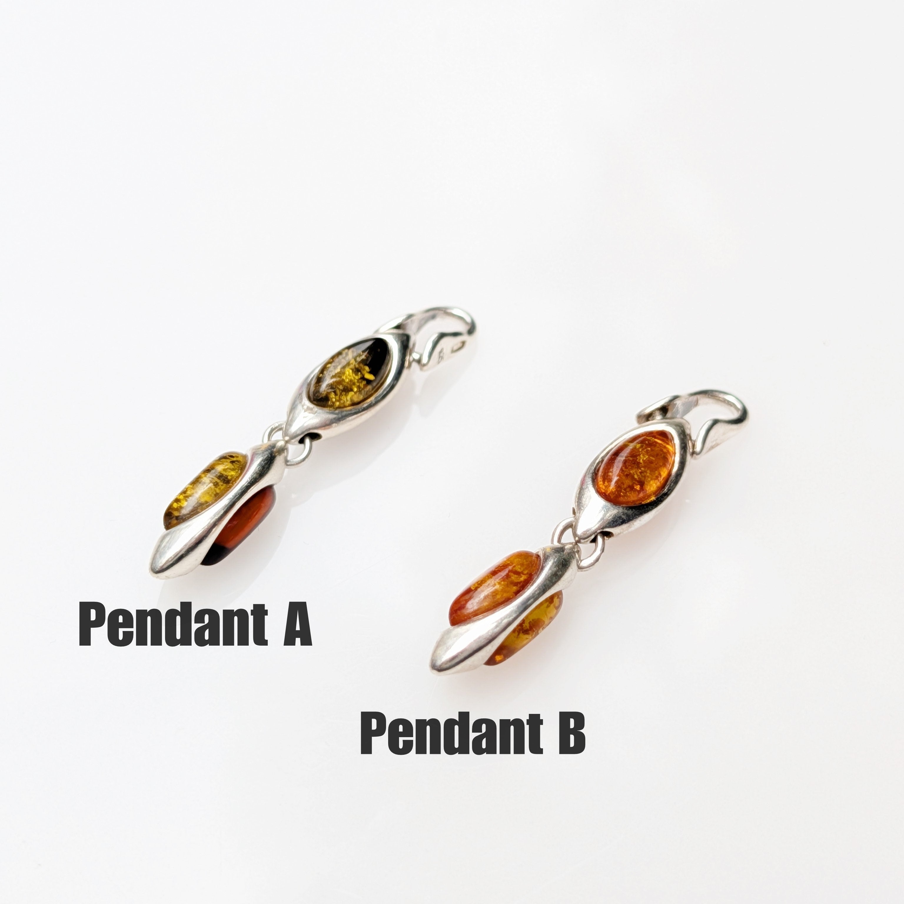 Sunstream Pendant | Sterling Silver Baltic Amber | Tears of the Sun