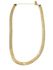 Sample Sale: Statement Necklace Double Curb Chain in Stainless Steel