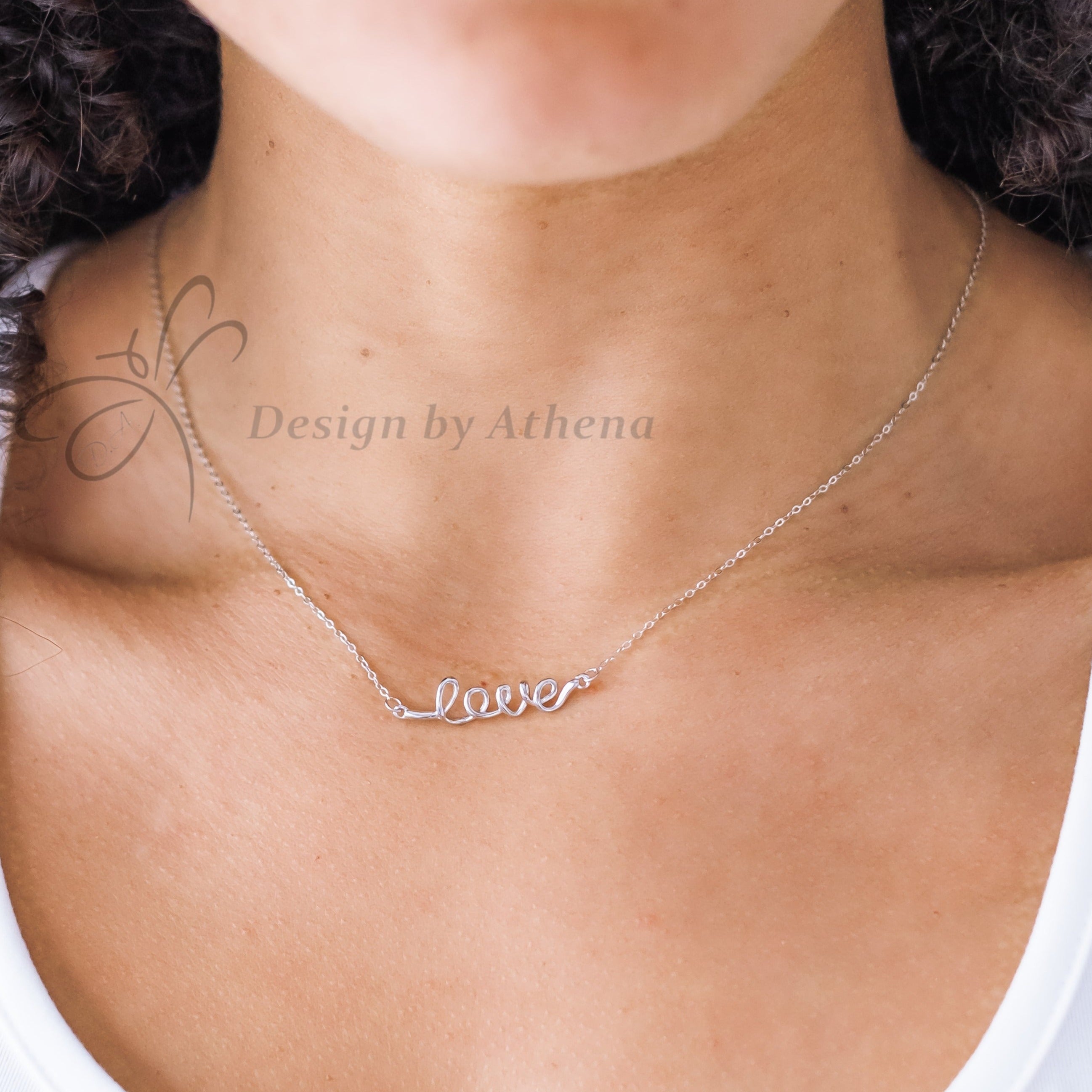 Sample Sale: Love Necklace in Sterling Silver