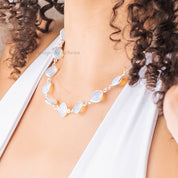 Sterling Silver Opalite Statement Necklace