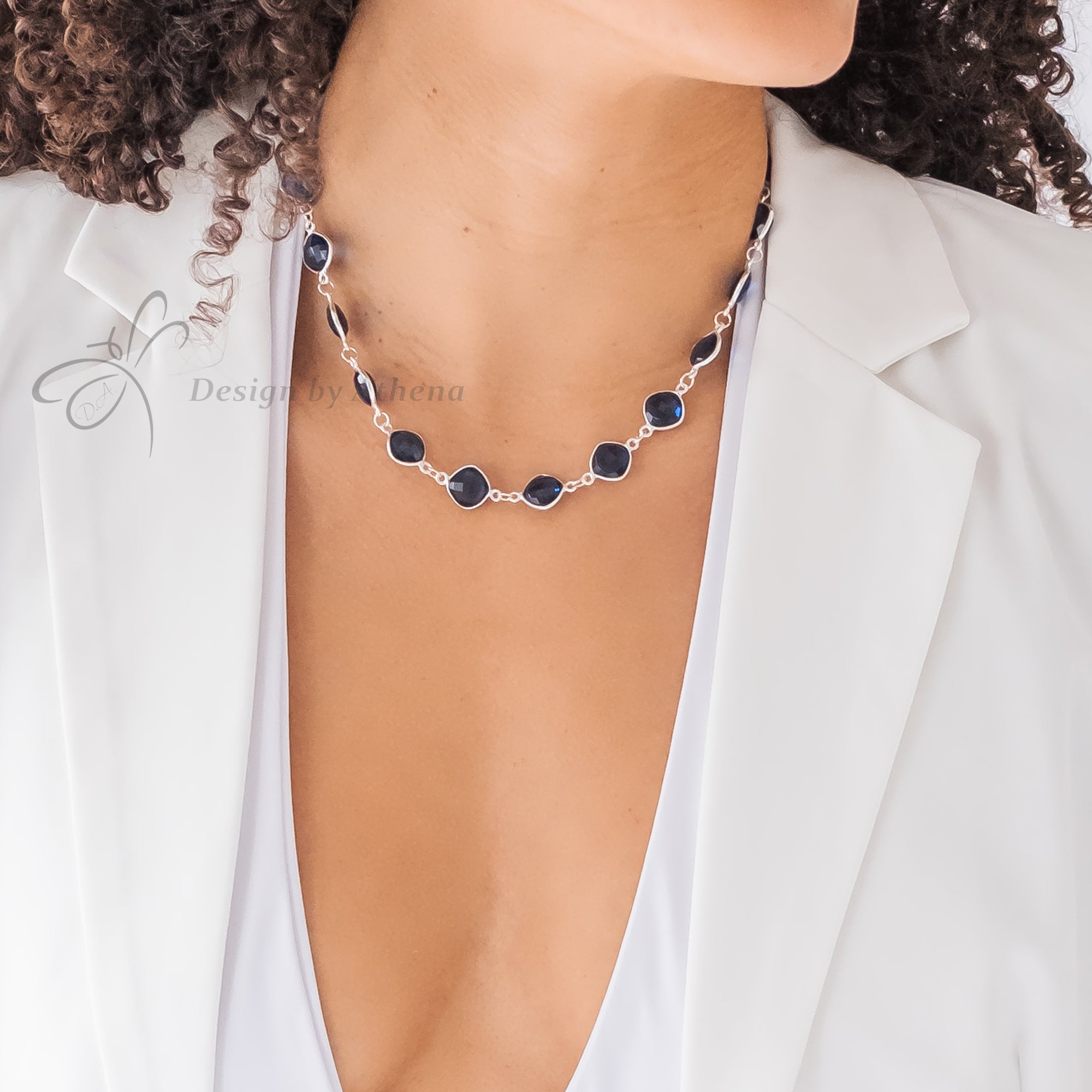 Sterling Silver Kyanite Statement Necklace