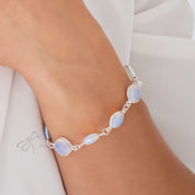 Opalite bracelet in sterling silver by Design by Athena